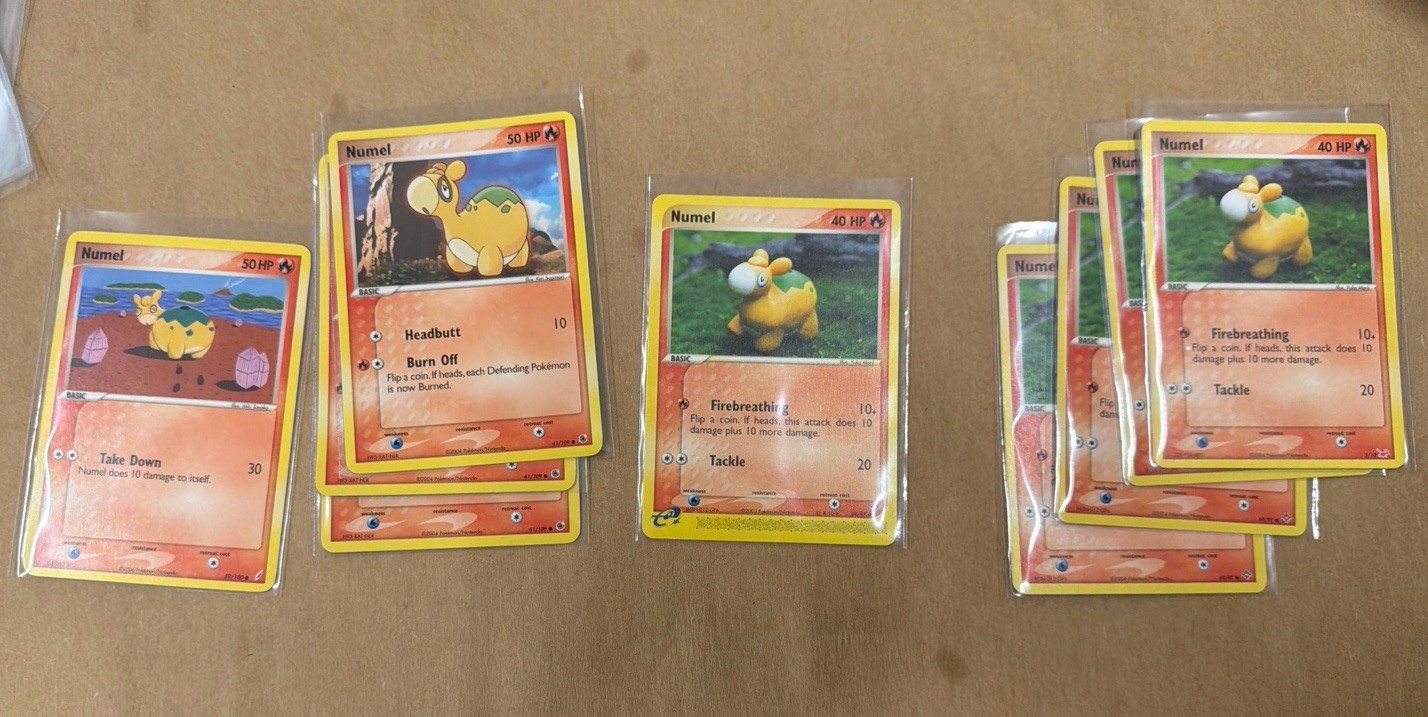 Pokemon Numel Card Lot x9 EX Era 2003 2004 2006 Ruby Sapphire Sandstorm Team 