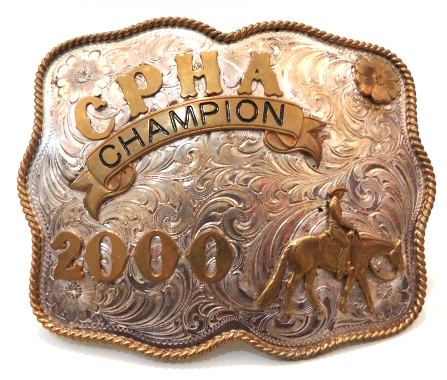 Vintage Wage Sterling Overlay Spring Roundup 1992 Belt Buckle 1.75in Westerncore Silver Overlay Buckles - Etsy main image 4