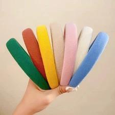 Colorful Linen Sponge Hairbands Women Headband Hair Hoops Hair Accessories