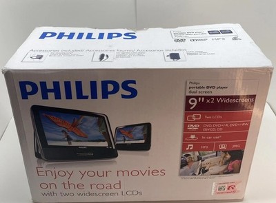 2 Philips PD9012M/37 9-inch Dual Portable Widescreen Car DVD New Hd MP3