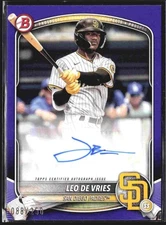 2025 Bowman Leo Devries purple auto/250