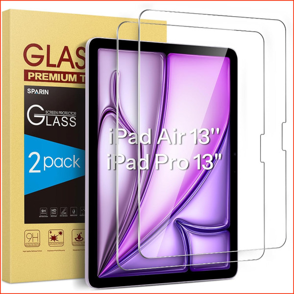 Panzer Schutzglas FüR Ipad Air Pro 13 Zoll 9H HäRte 2 StüCk Schutzfolie-image