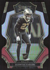 5136K 2022 Panini Select #171 Alontae Taylor Black and Red Prizm Die Cut