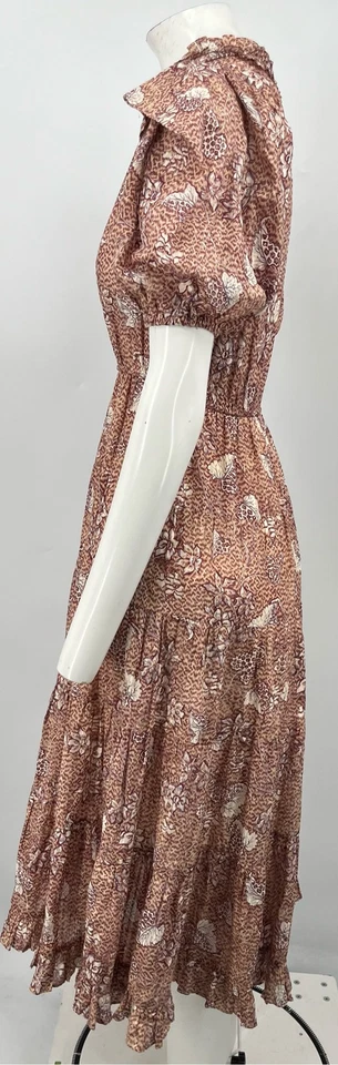 Vestido midi manga corta estampado floral Ulla Johnson 'Ava' talla 4 Foto 3 de 4