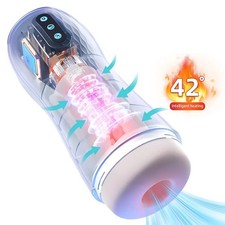 Masturbatore Uomo Automatico Con Vibrazione e Riscaldamento Sex Toys In Silicone