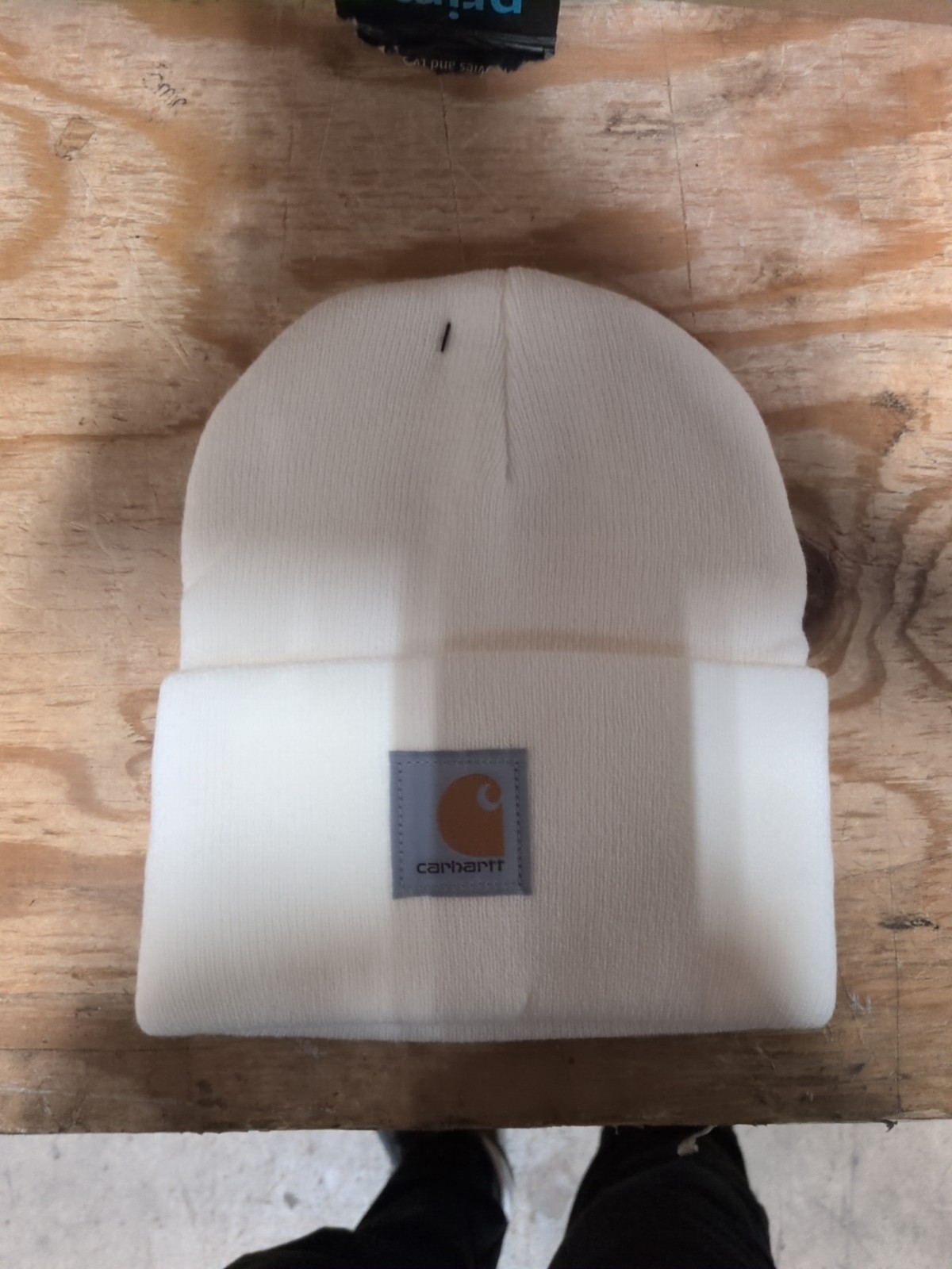 CARHARTT Authentic A18 Watch Hat, Cap, Winter White One Size, Knit Beanie