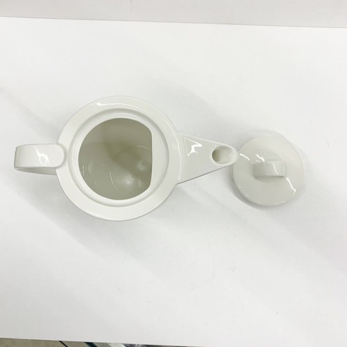 Villeroy & Boch Corpo Teapot Coffee Pot White Blue Gold Band Germany Bauhaus 5.5 - Picture 3 of 14