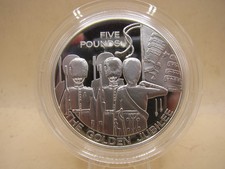 BULLION - Silver Proof Coin METRIC 1oz 2003 Golden Jubilee Queens Guards £5 95.00 per troy oz