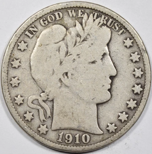 1910-S BARBER HALF DOLLAR ~ NICE BOLD FINE!   INV#3