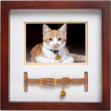 Pet Collar Keepsake Frame - Dual Display Memorial Keepsake for Cat  Dog Collars
