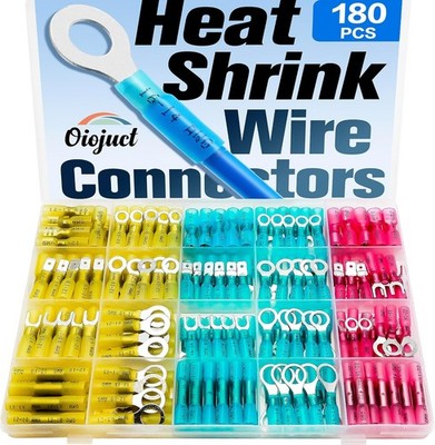 180Pcs Heat Shrink Wire Connectors Kit Waterproof Marine  Number of Items: 180