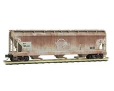 Missouri Pacific 3-Bay Covered Hopper Weathered Micro-Trains #094 44 190 N Scale