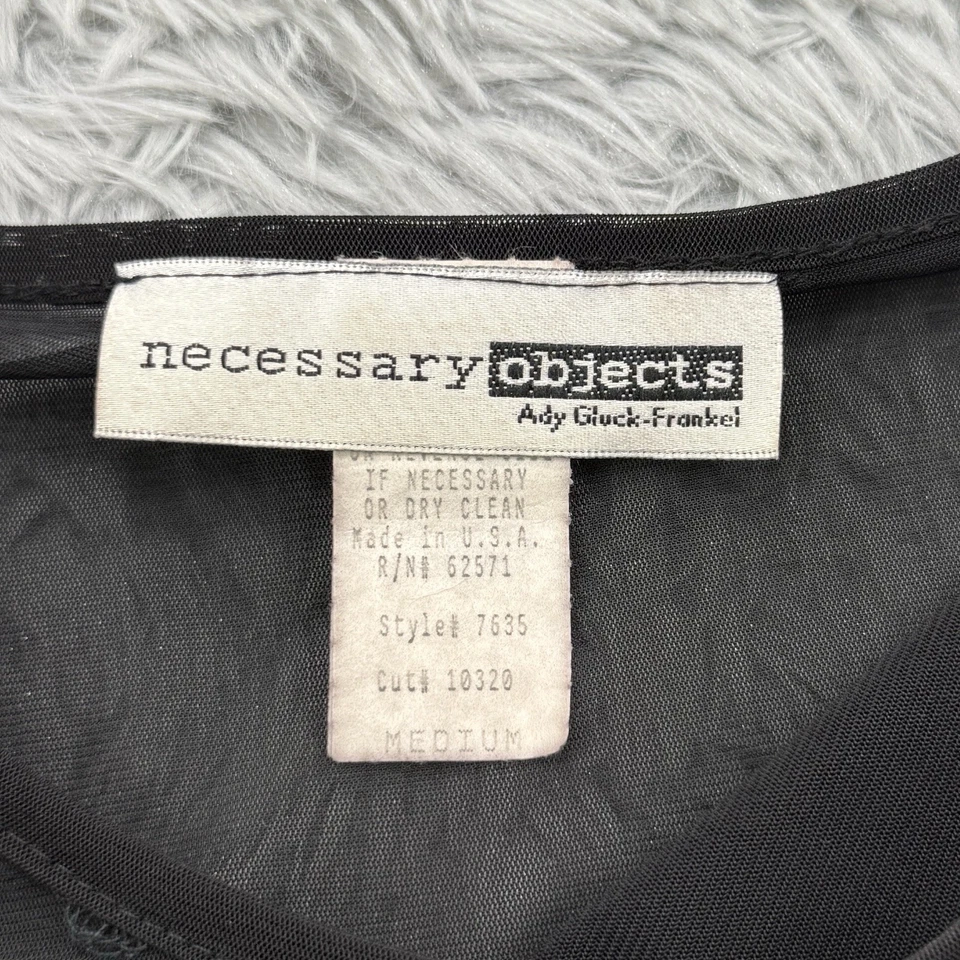 VTG Y2K Necessary Objects Top Women's M Velvet Mesh Coquette Sexy Grunge Witchy - Image 2 of 4