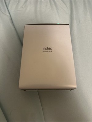 Fujifilm Instax SHARE SP-2 Gold Instant Photo Printer Tested Working W/Battery