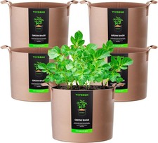 VIVOSUN 5-Pack 30 Gallons Grow Bags Thickened...