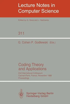 Philippe Godlewski (u. a.) | Coding Theory and Applications | Taschenbuch (1988)
