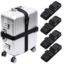 4PCS 74 Inch Add a Bag Luggage Straps for Suitcase, Adjustable Suitcase Strap