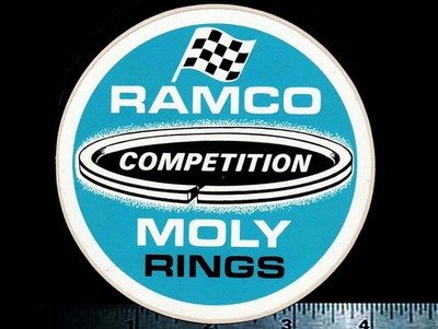 RAMCO Moly Rings - Original Vintage 1960's 70's Racing Decal/Sticker