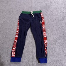 Polo Ralph Lauren Pants Youth 6 Blue Navy Fleece Joggers Sweatpants