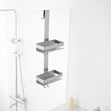 2-Tier Shower Caddy Over Shower Door - Shower Caddy Hanging Rack Organizer