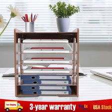 7 Tiers Desk File Organizer Holder Office A4 Paper Letter Tray Document Storage