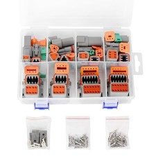215Pcs DT Deutsch Connector Kit, 2 3 4 6 8 12 Pin Waterproof DT Series Connec...