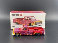 Kaido House x Mini GT Chevy Silverado Dually On Fire V1 KHMG127 1/64