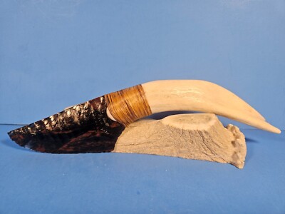 Wicked Tri-flow Lace Obsidian STUBBY TINE knife~Primitive bushcraft tool~Foreage