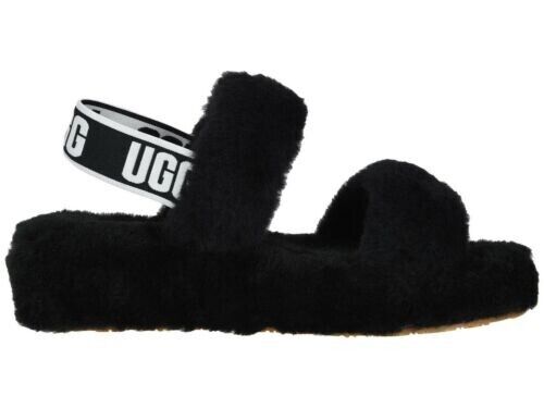 New 100% Authentic UGG Women's Shoes Sandals Oh Yeah Style 1107953 BLK Size 6 - Picture 1 of 1