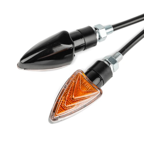 COPPIA DI FRECCE A LAMPADA STANDARD ARROW STR8 GAMBO CORTO NERO OMOLOGATE MOTO - Picture 4 of 5