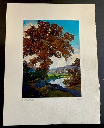 Maxfield Parrish’s “Peaceful Valley” - Original 1942 B&B Print 17”x 12 3/4” Mint - Picture 2 of 15