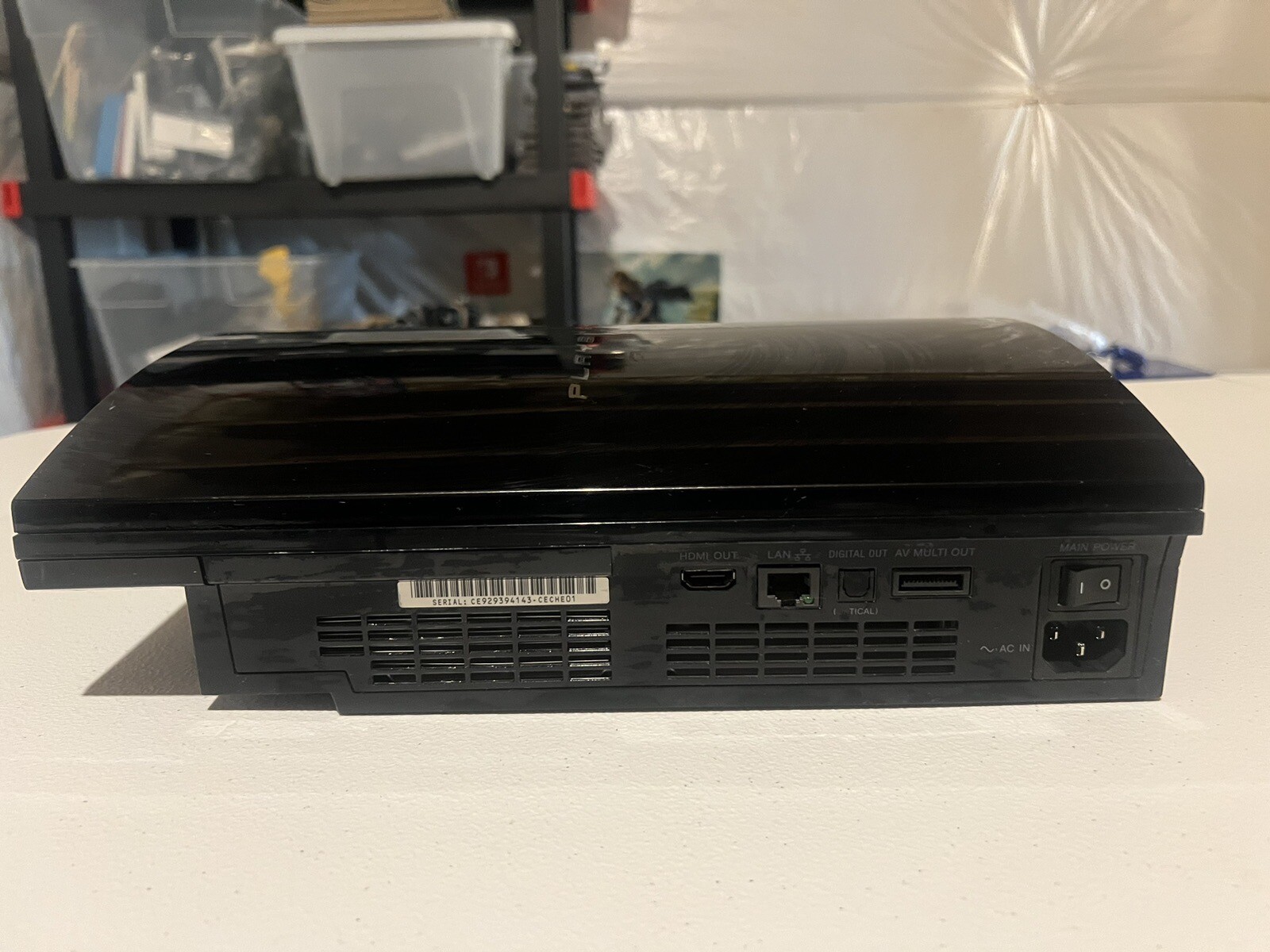 Sony PlayStation 3 80GB CECHE01 Console Black Fat PS3 PS2 Backwards