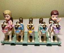 Vintage Tyco Rocking Horses for Quints Dolls 1989 & 2 Quints Dolls