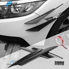 Universal Front Bumper Canards Splitters Pair V1 B Style 36CM - CF Print
