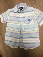 Chaps boys dress button down shirt short sleeve size 5 Ab