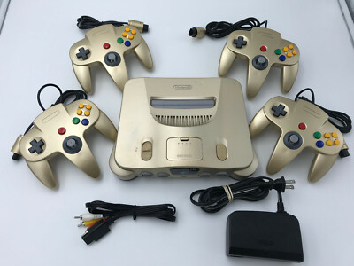 Choose Nintendo 64 Console Color + Up to 4 Controllers + Cords