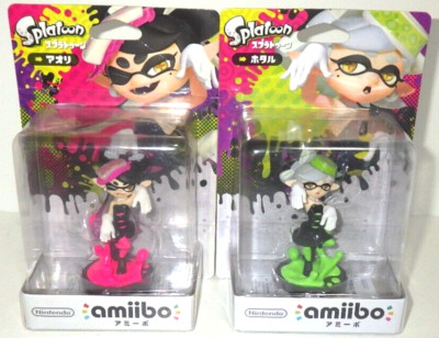 Splatoon Amiibo Callie & Marie Squid Sisters Nintendo NFC Figures Set 2015 Japan