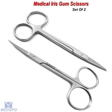 Surgical Iris Scissors Straight Curved Dental Tissue Suture Removal Dissecting