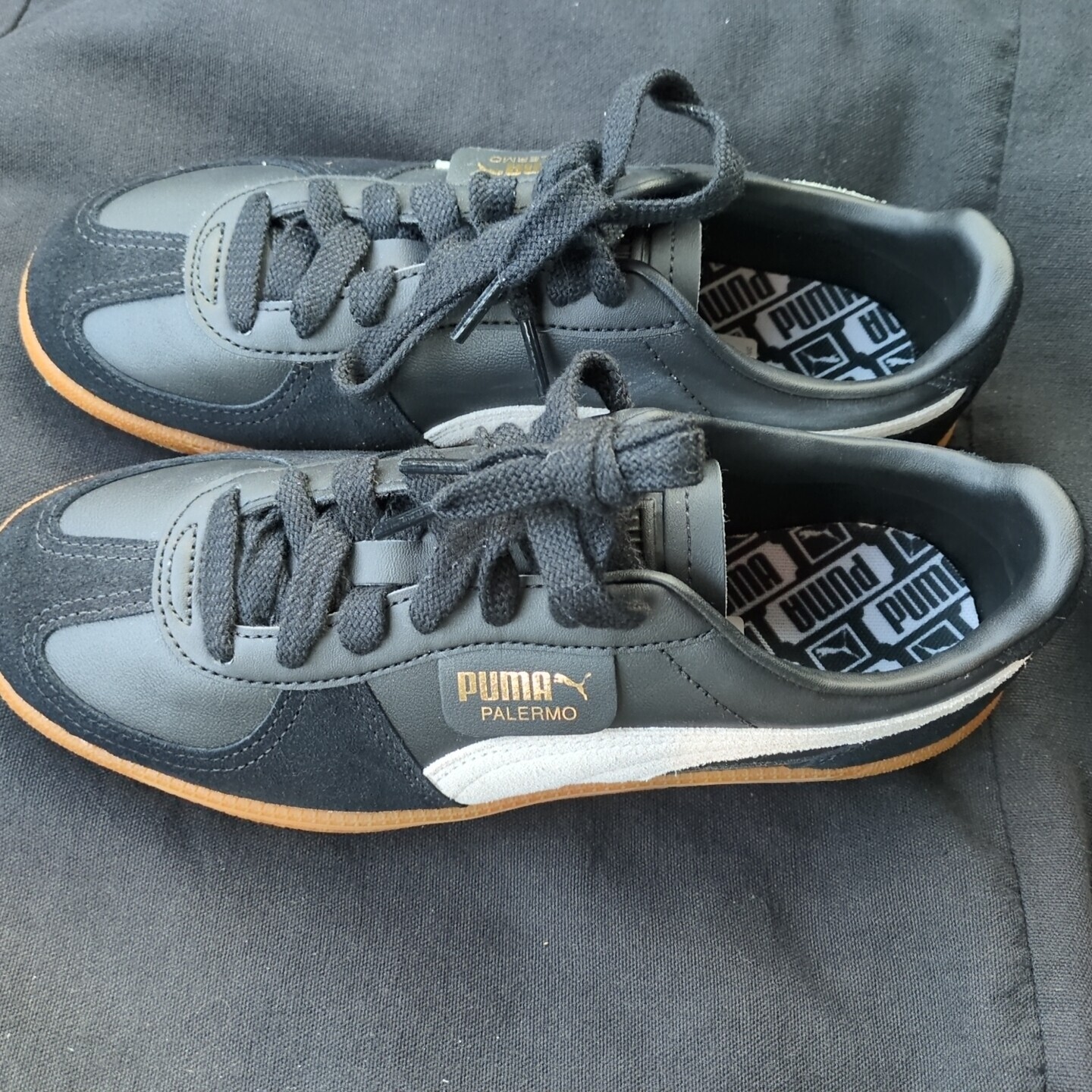 Puma Palermo Lace Up  Womens Black Sneakers Casual Shoes 39764703