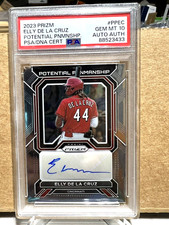 ELLY DE LA CRUZ 🎁 2023 POTENTIAL PENMANSHIP ROOKIE AUTO PSA GEM MINT 10