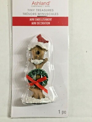NEW ASHLAND TINY TREASURES BIRDHOUSE WITH CARDINAL AND WREATH FREE SHIP