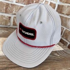 VTG Smith DATADRIL Oil Drilling PATCH Gray Swirl Rope Trucker Hat LANDMAN USA