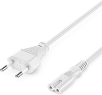 1,5M Netzzuleitung Eurostecker Meter Stromkabel Netzkabel Druckerkabel Weiß