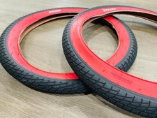 Set 20x 2.40 Bmx Tires Red Wall Bike Bicycle 1pair Street Jump Tires 20x2.40