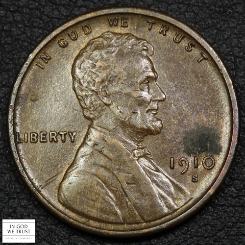 Centavo de cobre Lincoln Wheat 1910 S 1C - Spot