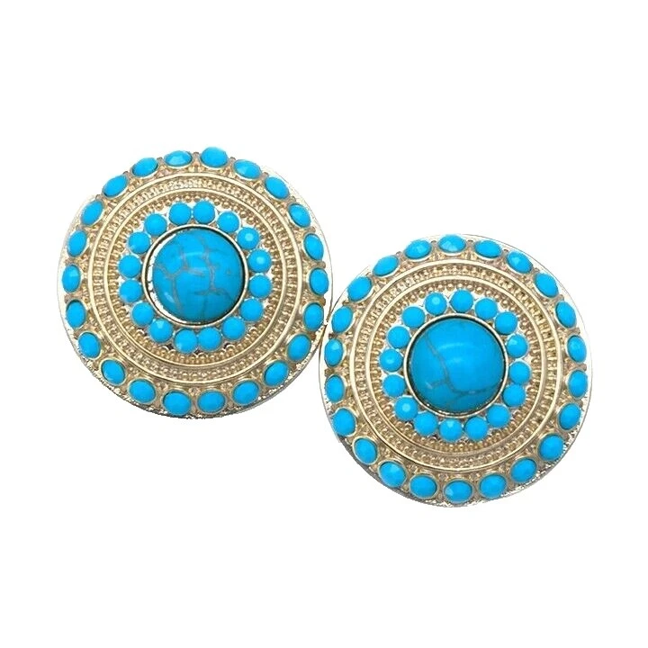 Pendientes de moda retro turquesa