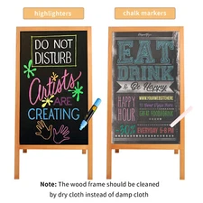 USA Standing Solid Wood Two-sided Magnetic A Frame Chalkboard Sign Display Easel