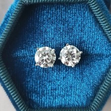 0.2ct Earrings White Gold Diamond Test Pass Lab-Created VVS1/D/Excellent