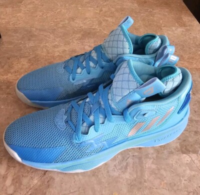 Adidas Dame 8 Young Dolla Basketball Shoe Blue Silver Damian Lilla