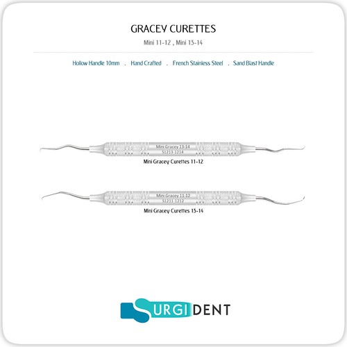GRACEY CURETTES MINI 11-12 & 13-14 DENTAL HAND INSTRUMENTS 